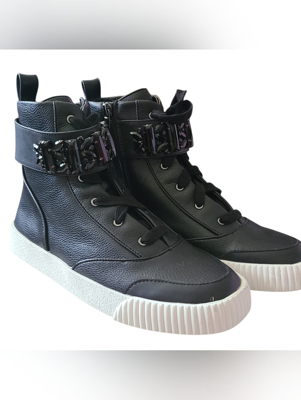 NWOT | KARL LAGERFELD | HIGH TOP SNEAKERS | SIZE 8 - Picture 5 of 12